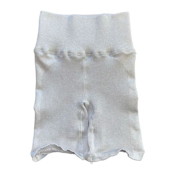 Free people High Waist Ribbed Biker Shorts In Grey - Picture 1 of 9